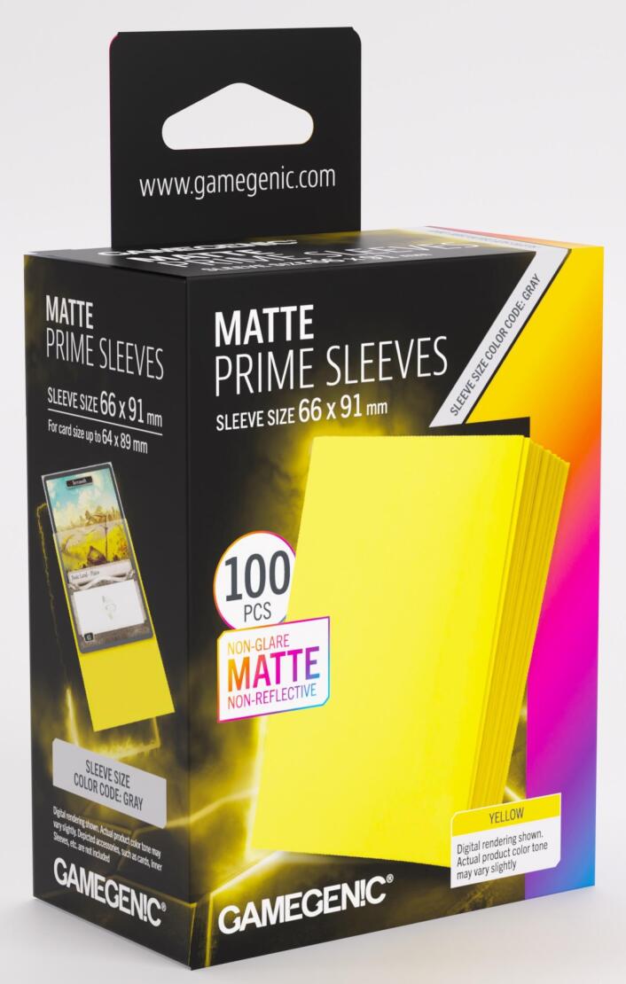 Gamegenic Matte Sleeves: Yellow 66x91 100pce