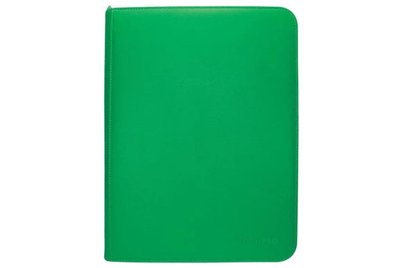 UP: Vivid 9-Pocket Zippered Binder Green