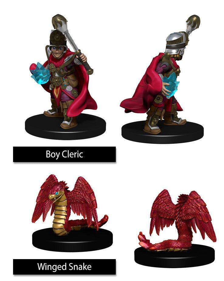 Wizkids Figure: Boy Cleric & Winged Snak