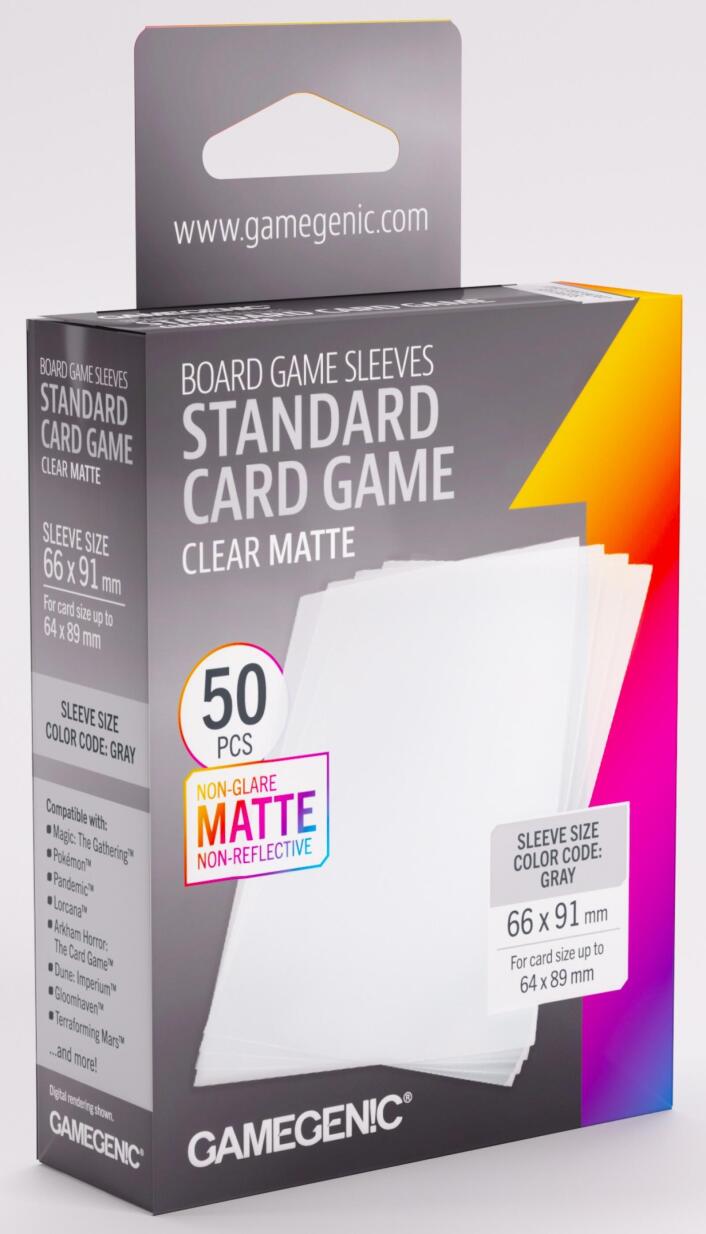 Gamegenic Sleeves: 66x91 Clear Matte