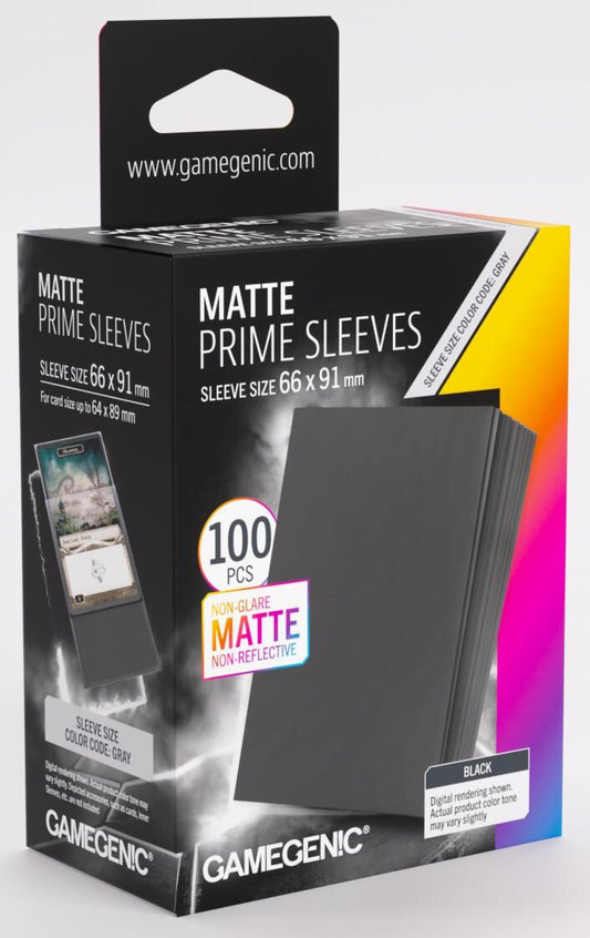 Gamegenic Matte Sleeves: Black 66x91 100pce