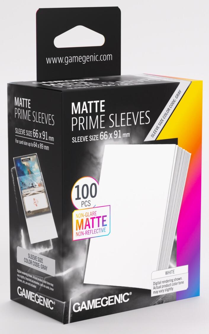 Gamegenic Matte Sleeves: White 66x91 100pce