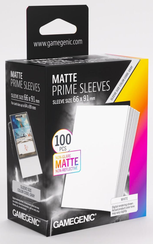 Gamegenic Matte Sleeves: White 66x91 100pce