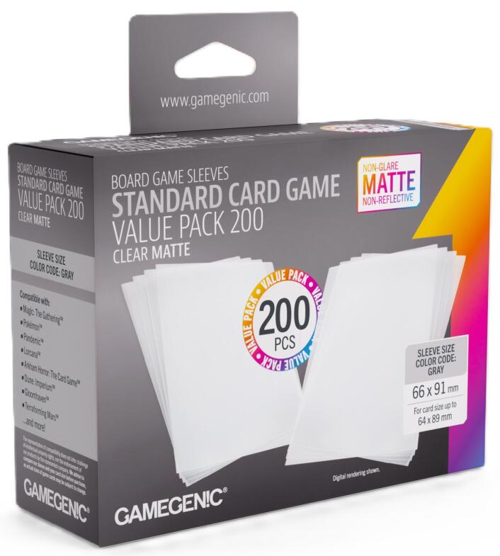Gamegenic Matte Sleeves: Standard Value Pack 200