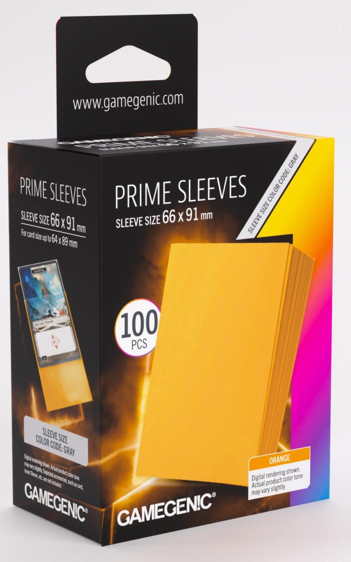 Gamegenic Prime Sleeves: Orange 66x91 100pce