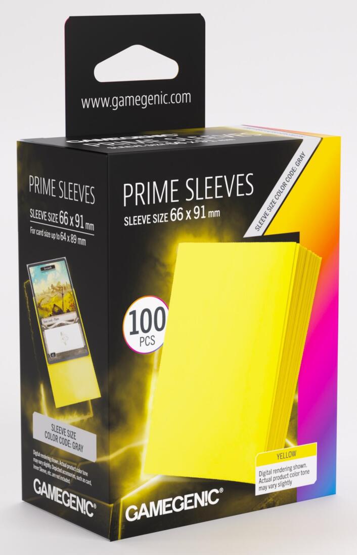 Gamegenic Prime Sleeves: Yellow 66x91 100pce