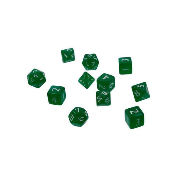 Up Eclipse: 11 Dice Set Forest Green