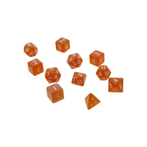 Up Eclipse: 11 Dice Set Pumpkin Orange