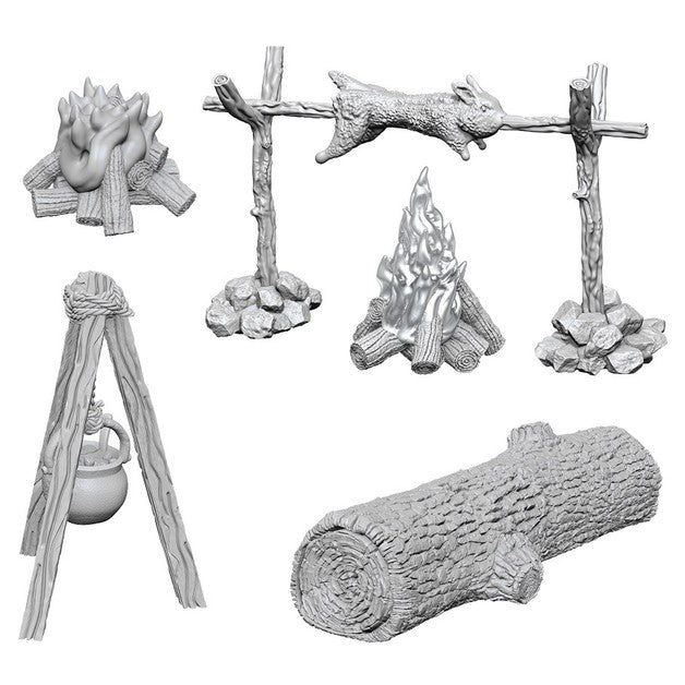 Wizkids Figure: Camp Fire & Sitting Log