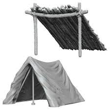 D&D Figure: Tent and Lean To