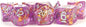 MDG Dice: 16mm Purple Gold Foil