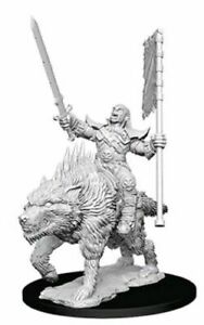 Pathfinder Figure: Orc on Dire Wolf